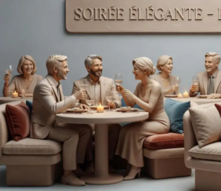 Ambiance de soirée à l’Atelier du Goût, table dressée et lumière chaleureuse