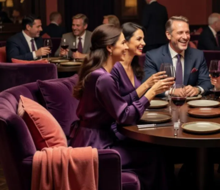 Groupe d’invités autour d’une table de poker et de tapas gastronomiques